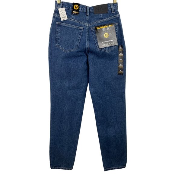 New York & Company Womens SIze 6 Avg Classic Fit Blue Denim Jeans Straight Leg - Picture 2 of 9